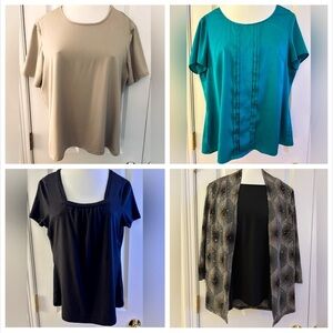 Carole Little & More 4-Pc Tops Bundle, Women’s XL, EUC, Retail Value = $126